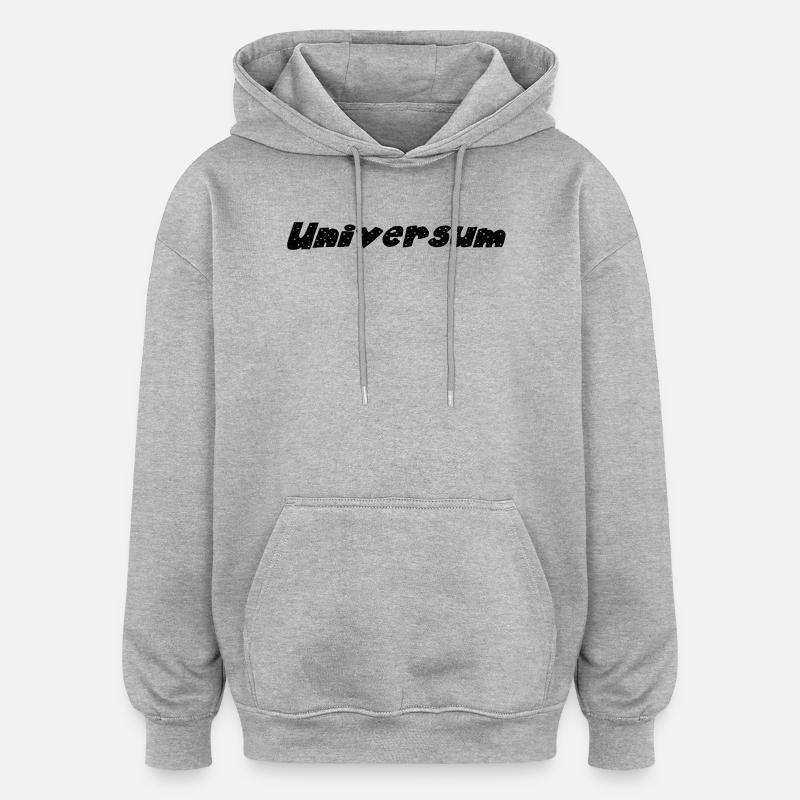 UNIVERSUM Impression de motif abstrait Whiversum - Sweat à capuche oversize unisexe - gris chiné