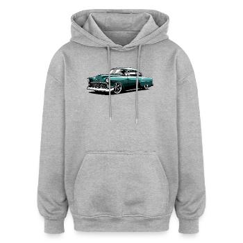 Vintage Classic Car Design - Oversized Unisex Hoodie - heather grey - Front - Noah (186cm)