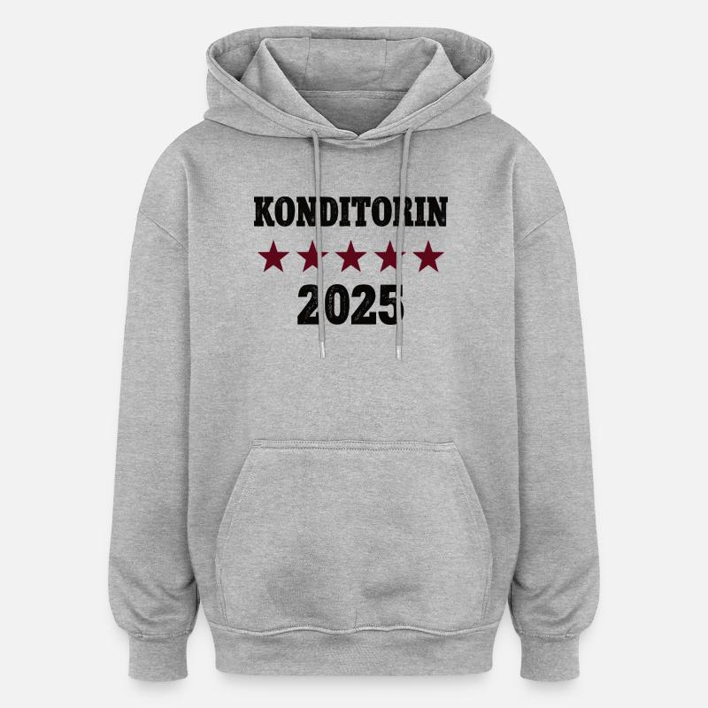 2025 Confectioner Profession Completion Apprenticeship Passed - Oversized Unisex Hoodie - heather grey