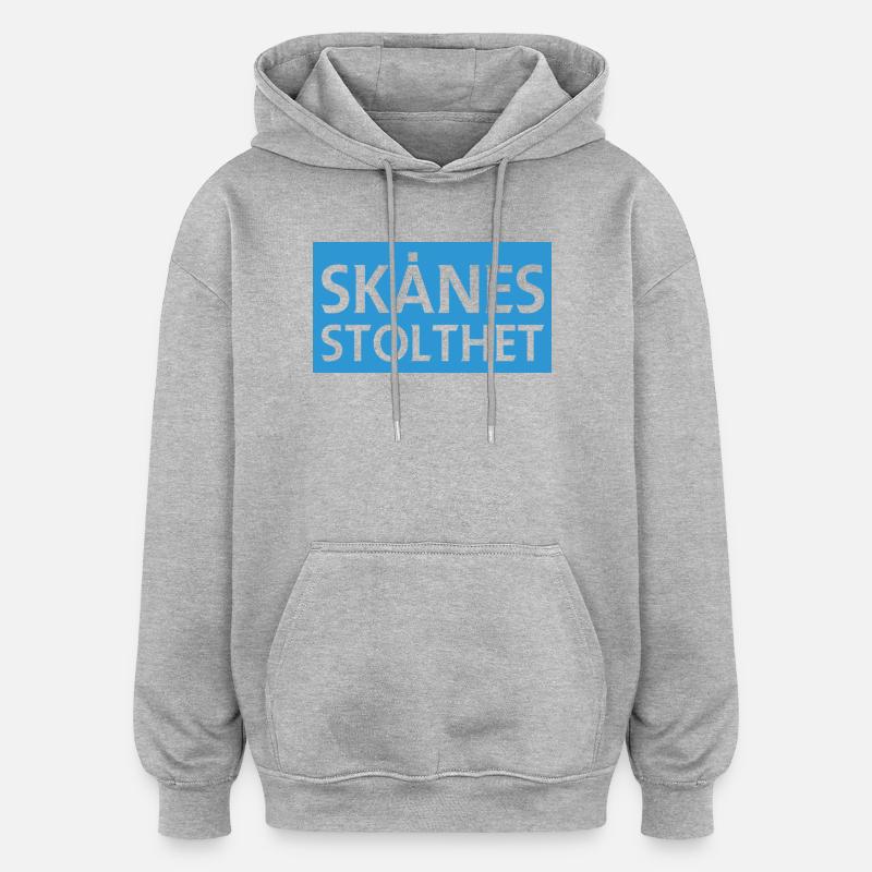 Skånes Pride Design - Sweat à capuche oversize unisexe - gris chiné