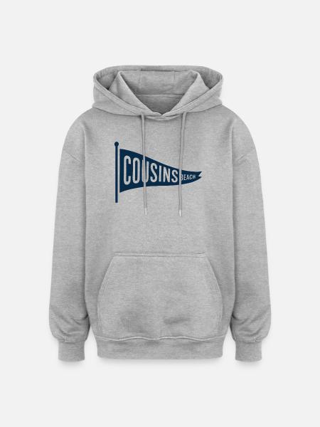 Cousins Beach – Pennant Flag - Oversized Unisex Hoodie - Grau meliert