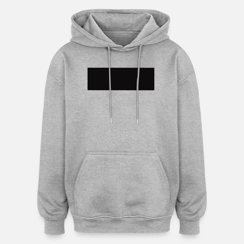 Rectangle abstrait en noir - Sweat à capuche oversize unisexe - gris chiné
