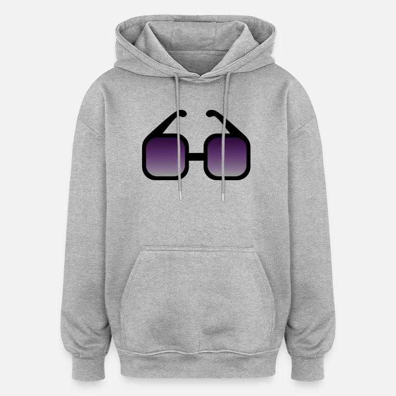 Lunettes de soleil dégradées noires - Sweat à capuche oversize unisexe - gris chiné
