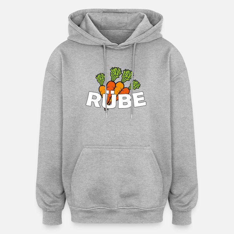 Navet - Sweat à capuche oversize unisexe - gris chiné