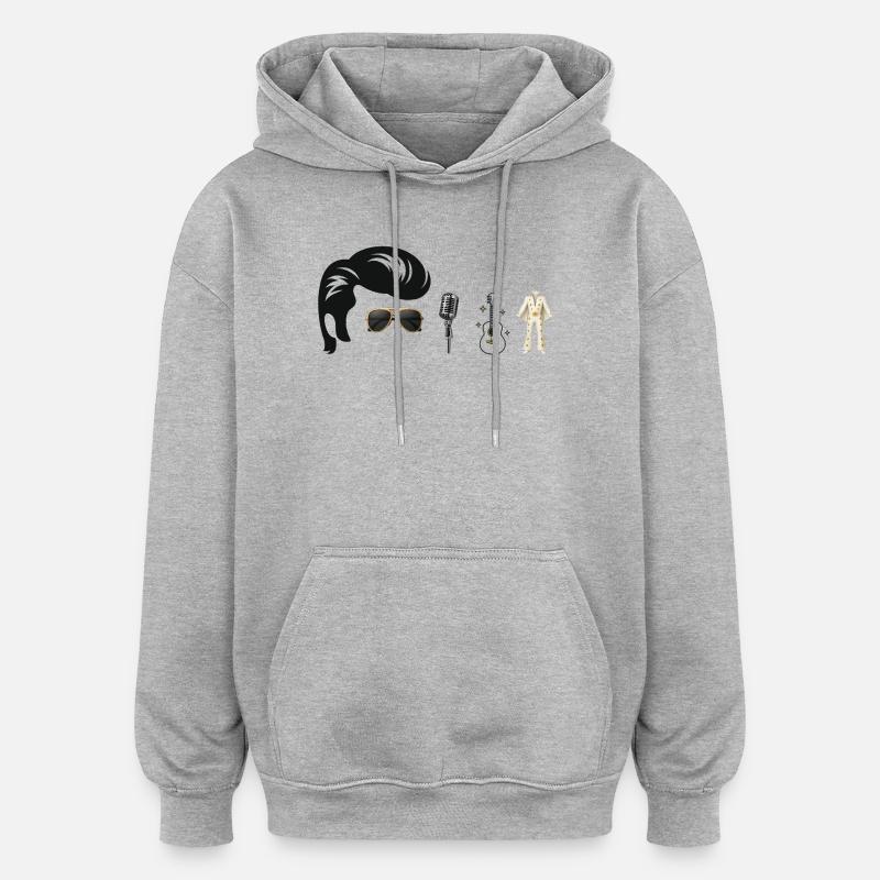 EP Musique pop Style rétro emblématique - Sweat à capuche oversize unisexe - gris chiné