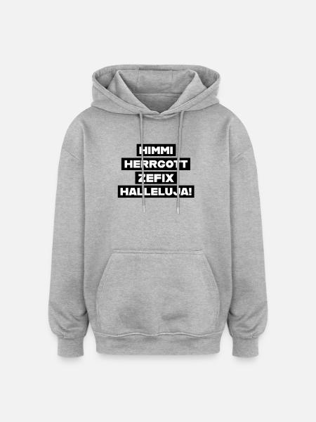 Bavarian grumbling - Oversized Unisex Hoodie - heather grey