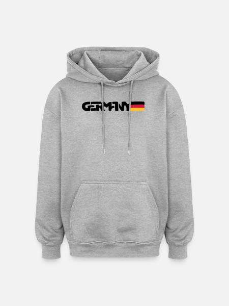 Germany - Oversized Unisex Hoodie - Grau meliert