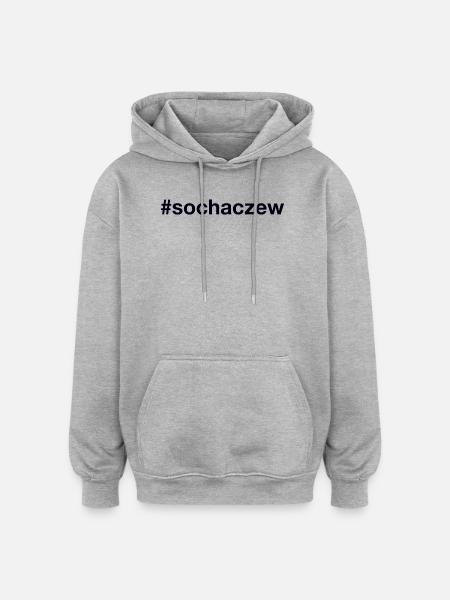Sochaczew Polska, Pologne - Sweat à capuche oversize unisexe - gris chiné