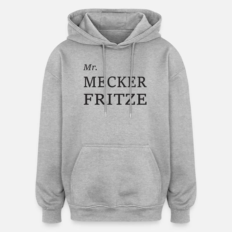 Meckerfritze - Sweat à capuche oversize unisexe - gris chiné