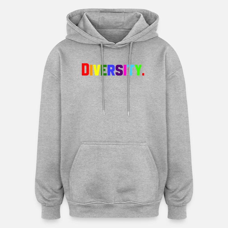 Diversité - Sweat à capuche oversize unisexe - gris chiné