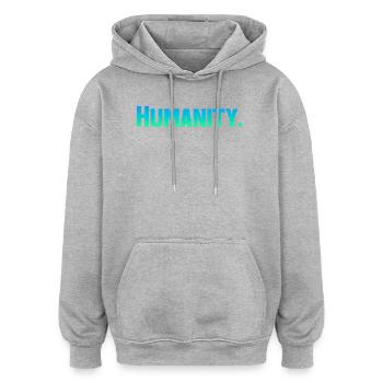 Humanity - Oversized Unisex Hoodie - heather grey - Front - Noah (186cm)