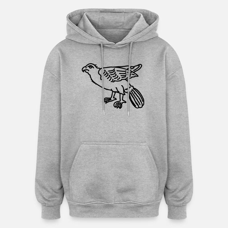 aigle - Sweat à capuche oversize unisexe - gris chiné