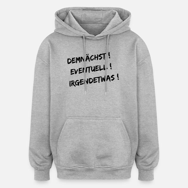 À venir - Sweat à capuche oversize unisexe - gris chiné