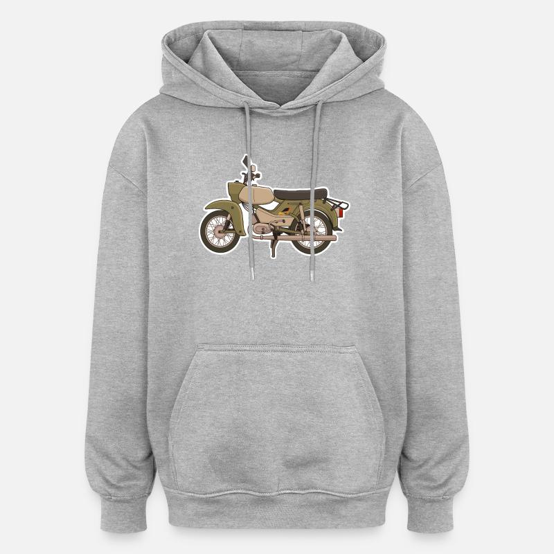 Samson Hawk - Sweat à capuche oversize unisexe - gris chiné