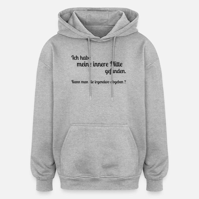 Centre interne trouvé - Sweat à capuche oversize unisexe - gris chiné