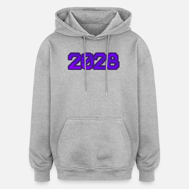 Computer 2028 - Oversized Unisex Hoodie - Grau meliert