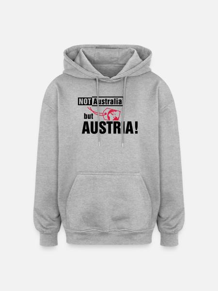 Not Australia but Austria - Oversized Unisex Hoodie - heather grey