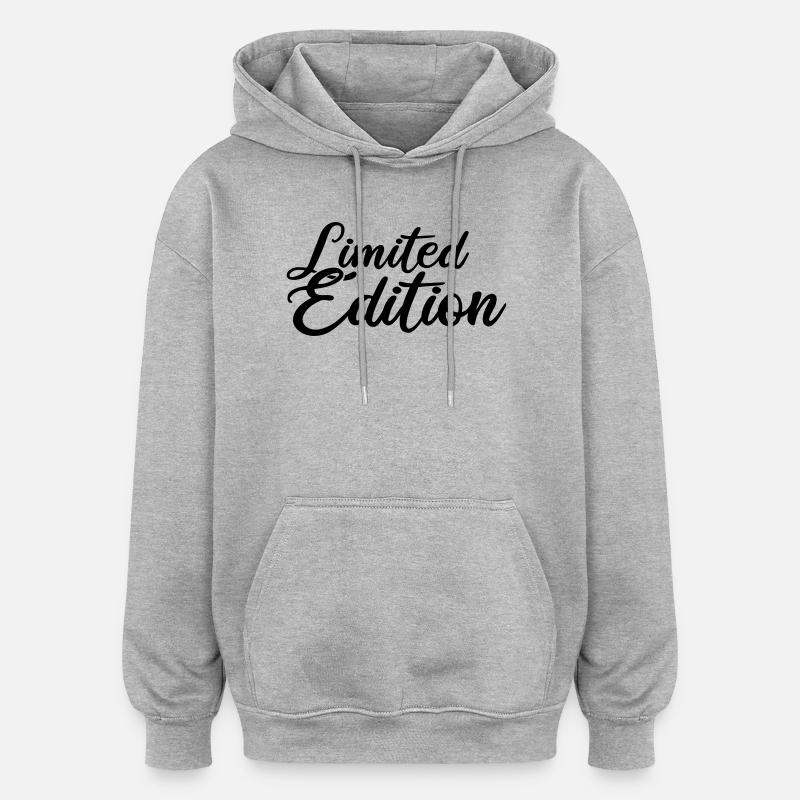 Édition limitée - Sweat à capuche oversize unisexe - gris chiné