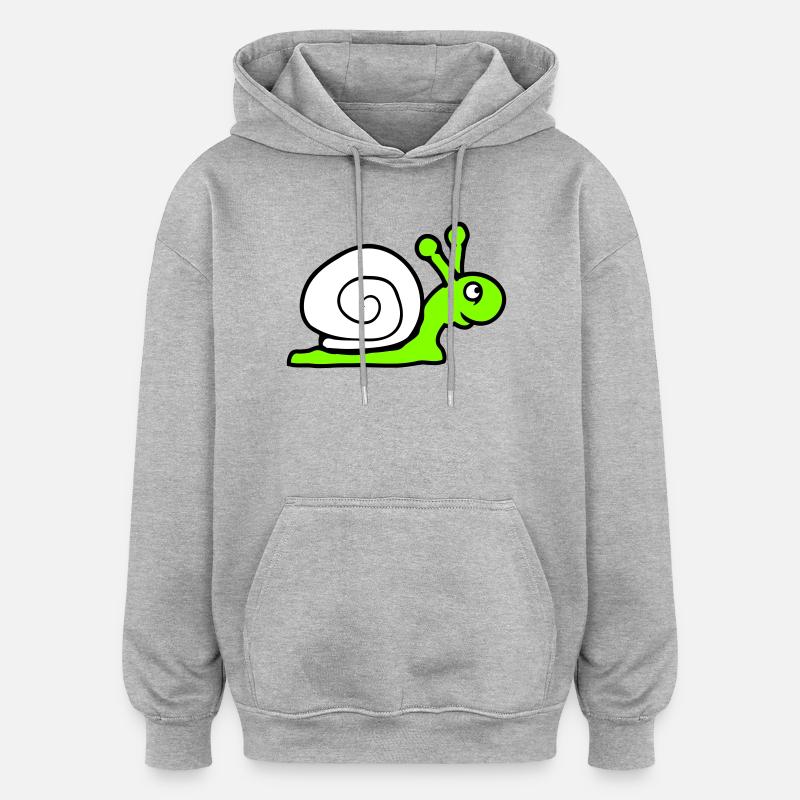 Snail Shell Cute Cute Happy Cool - Oversized Unisex Hoodie - heather grey