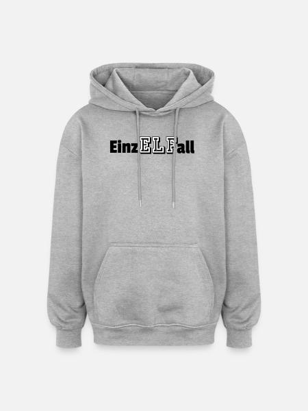 Einzelfall - Oversized Unisex Hoodie - Grau meliert