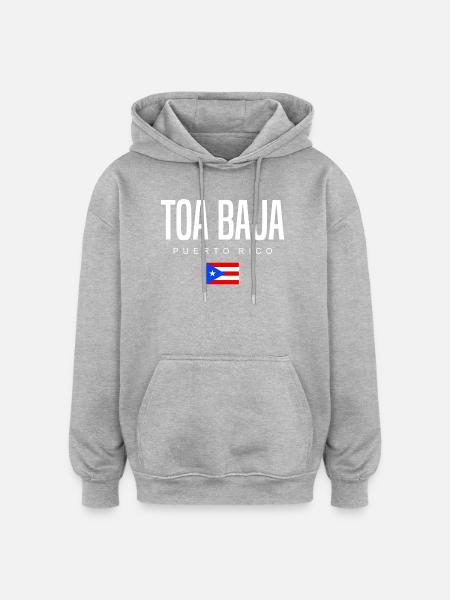 Toa Baja Puerto Rico Puerto Ricans - Oversized Unisex Hoodie - heather grey