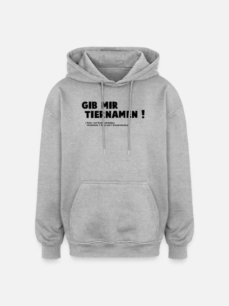 Give me animal names - Oversized Unisex Hoodie - heather grey