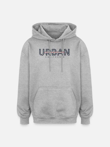 Stadt, Kalifornien - Oversized Unisex Hoodie - Grau meliert