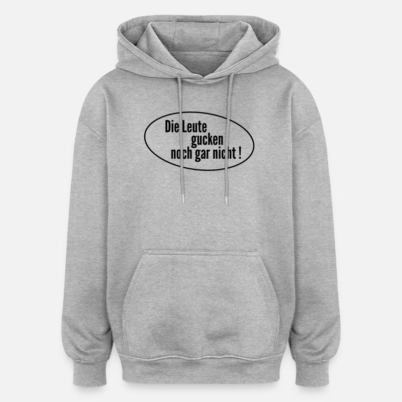 Les gens regardent - Sweat à capuche oversize unisexe - gris chiné