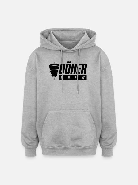Döner Crew - Oversized Unisex Hoodie - heather grey