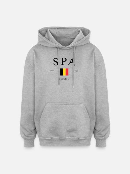 Spa Belgium – Holiday Souvenir & Gift - Oversized Unisex Hoodie - heather grey