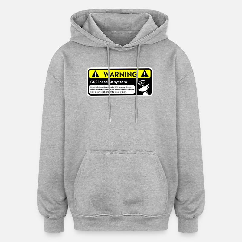 Dash Cam  - Sweat à capuche oversize unisexe - gris chiné