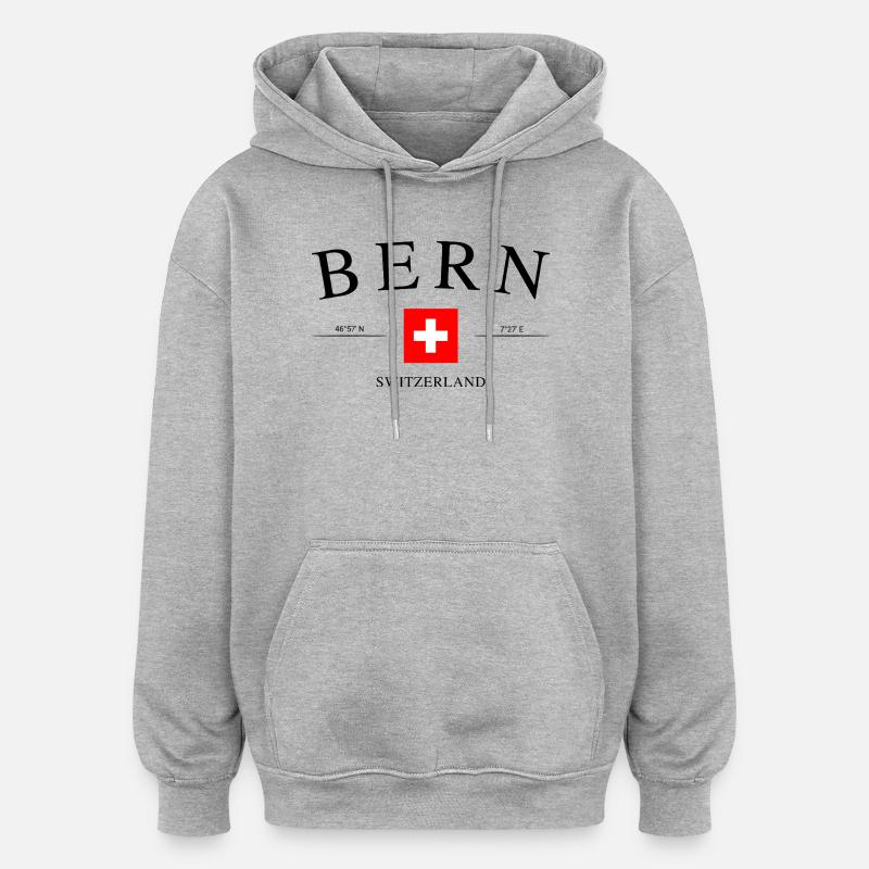 Bern Schweiz – Urlaub Souvenir & Geschenk - Oversized Unisex Hoodie - Grau meliert