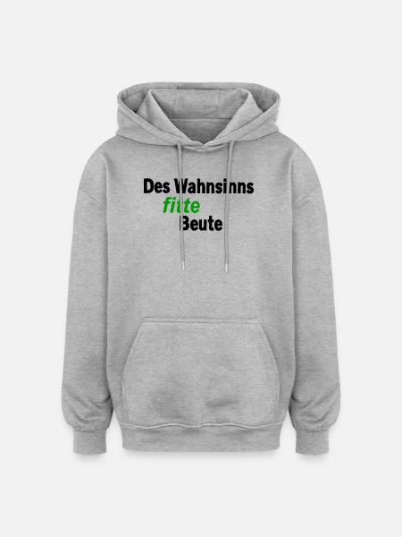 Insanely fit prey - Oversized Unisex Hoodie - heather grey