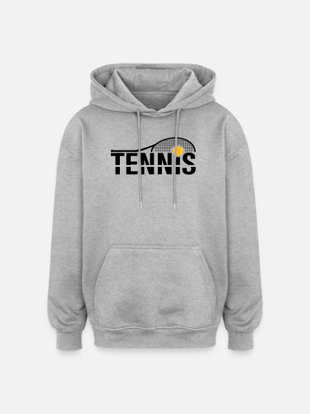 Tennis logo - Oversized Unisex Hoodie - heather grey