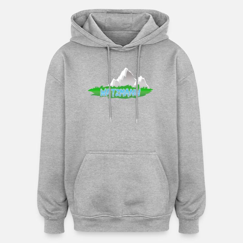 Watzmann Watzmann - Sweat à capuche oversize unisexe - gris chiné