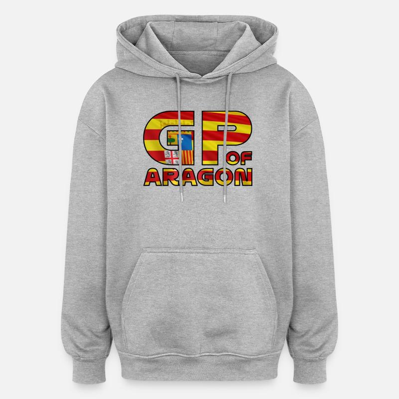 aragon_gp - Sweat à capuche oversize unisexe - gris chiné
