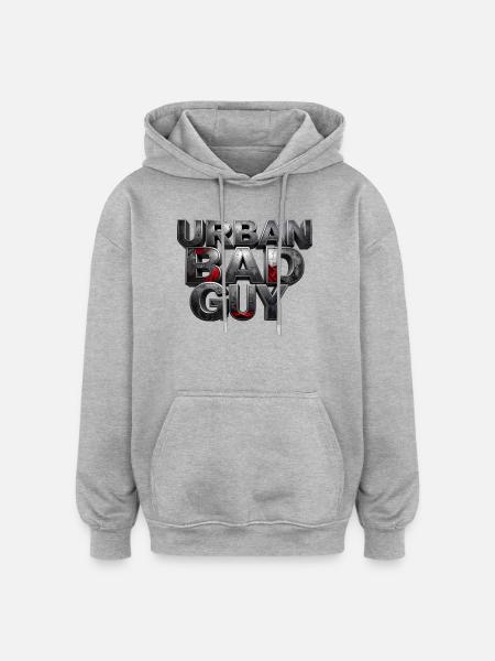 Bad Guy Urban – the player - Oversized Unisex Hoodie - heather grey