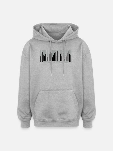 music is industry - Oversized Unisex Hoodie - heather grey