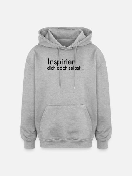 Inspire yourself - Oversized Unisex Hoodie - heather grey