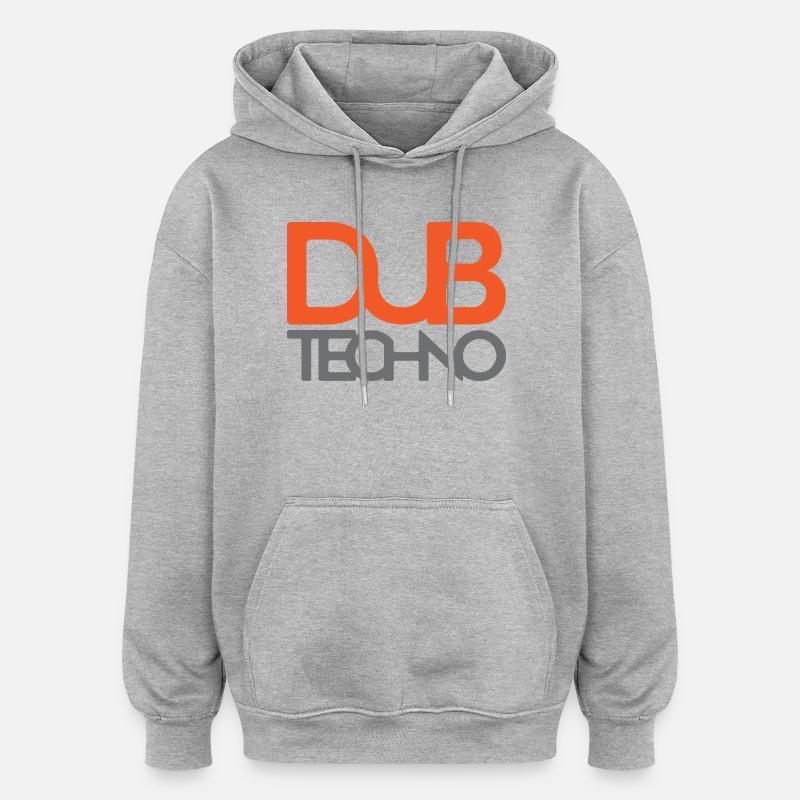 T-shirt Dub Techno Logo - Sweat à capuche oversize unisexe - gris chiné
