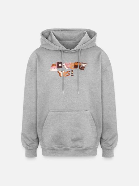 Advent Letters Made of Sugar - Oversized Unisex Hoodie - heather grey