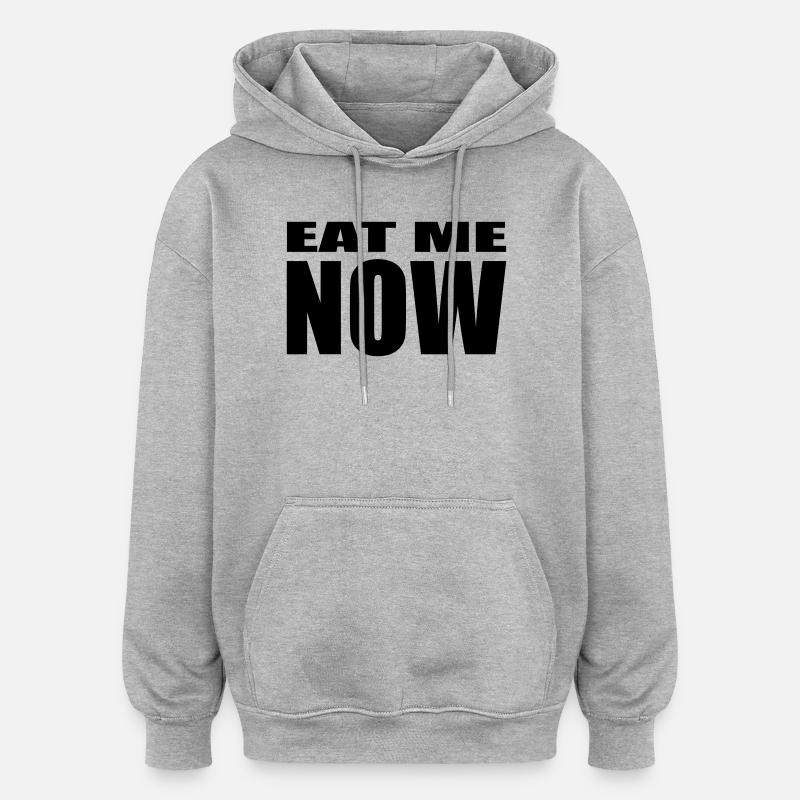 MANGE-MOI MAINTENANT - Sweat à capuche oversize unisexe - gris chiné