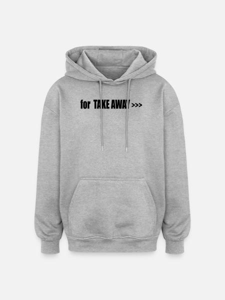 à EMPORTER - Sweat à capuche oversize unisexe - gris chiné