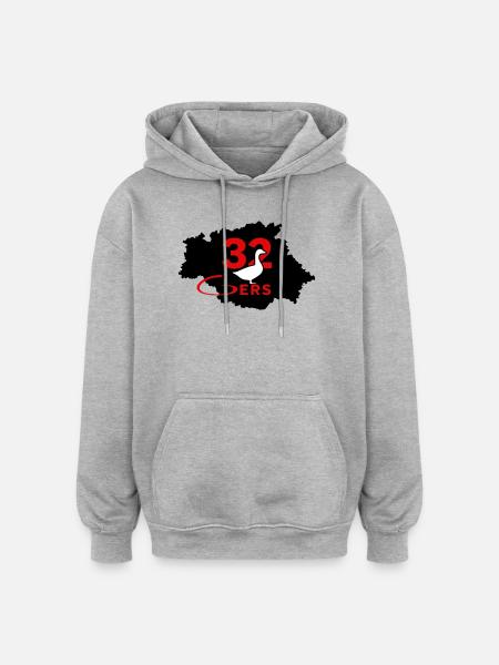 Gers 32 - Sweat à capuche oversize unisexe - gris chiné