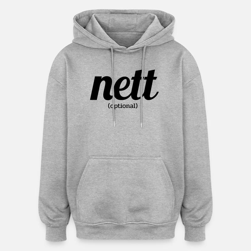 Nice en option - Sweat à capuche oversize unisexe - gris chiné