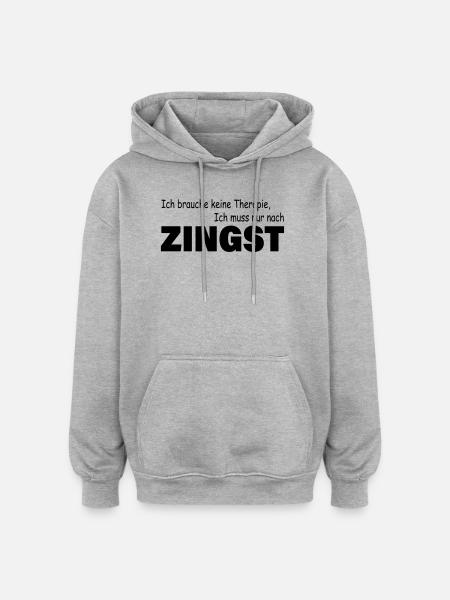 Therapy Zingst - Oversized Unisex Hoodie - heather grey