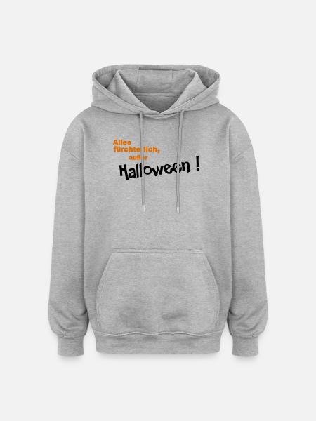 Halloween - Oversized Unisex Hoodie - Grau meliert