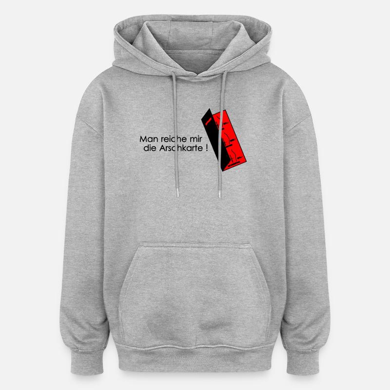 Carte du cul - Sweat à capuche oversize unisexe - gris chiné
