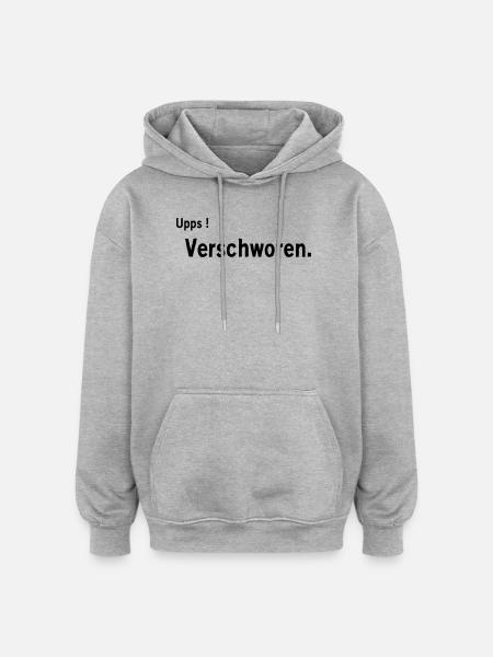 Conspiré - Sweat à capuche oversize unisexe - gris chiné