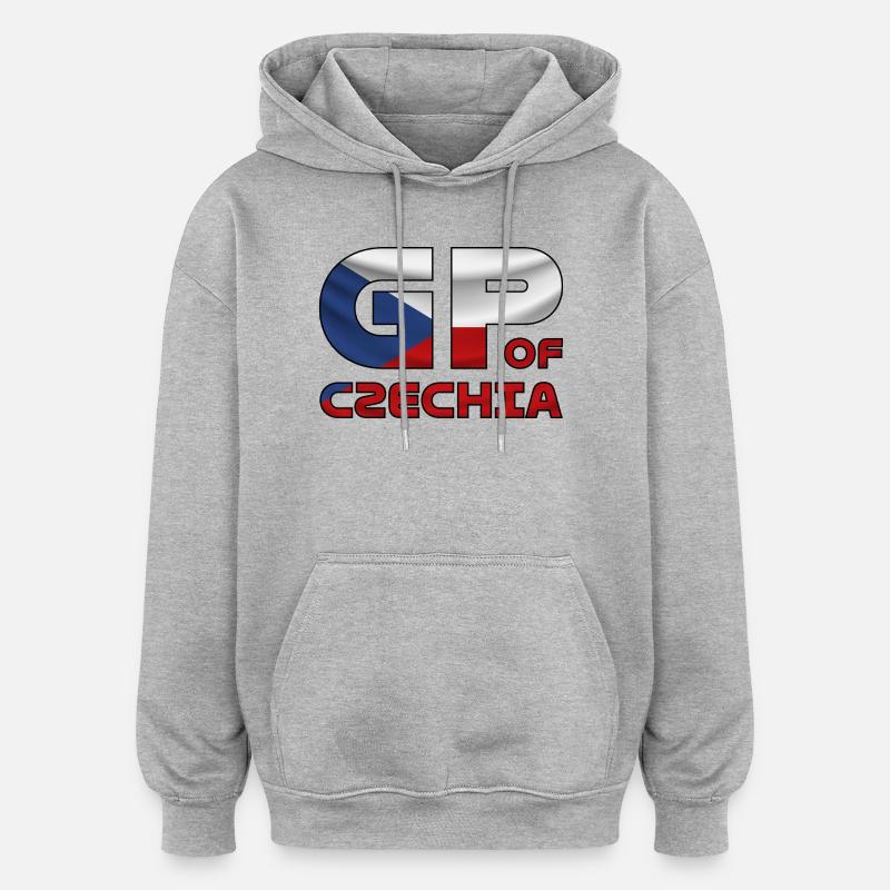 czechia_gp - Sweat à capuche oversize unisexe - gris chiné
